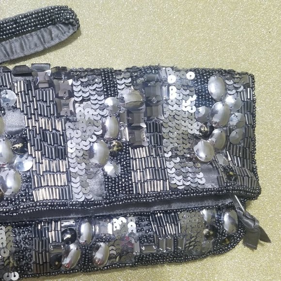 bebe Sequined Evening Wristlet - Picture 5 of 10